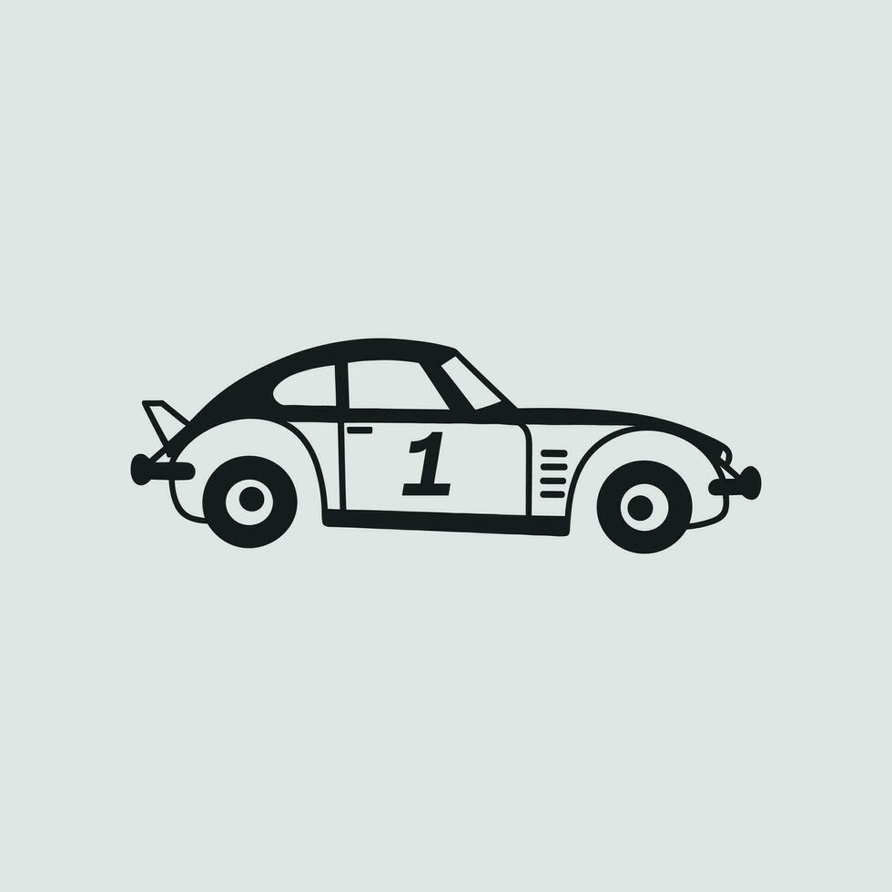 Number 1 car vector