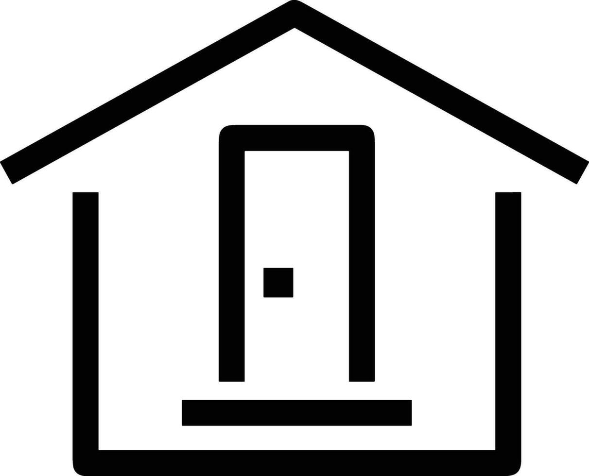 Home outline icon symbol vector image. Illustration of the house real estate graphic property design image