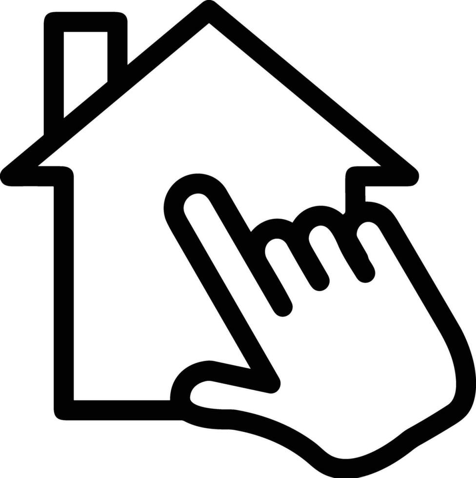 Home outline icon symbol vector image. Illustration of the house real estate graphic property design image