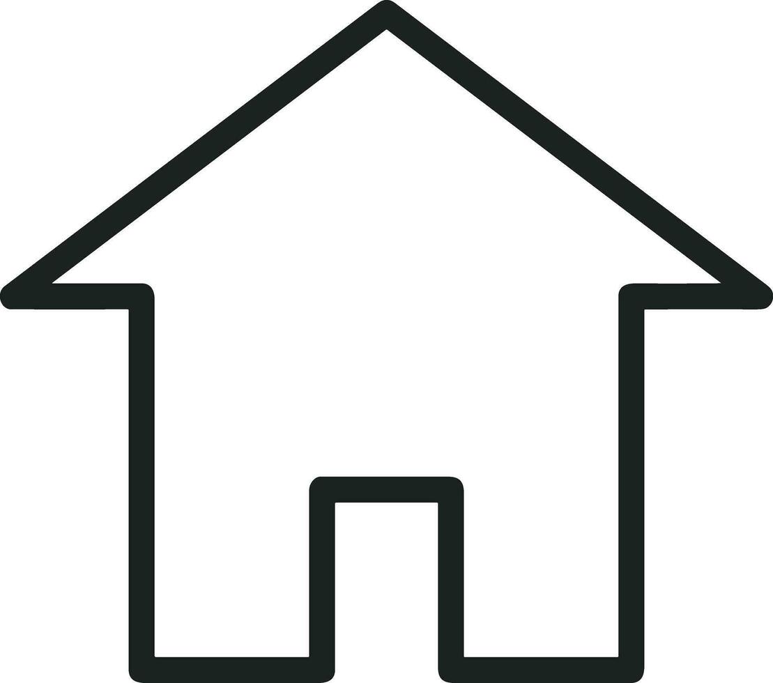Home outline icon symbol vector image. Illustration of the house real estate graphic property design image