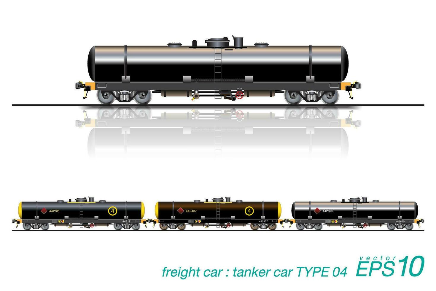 petrolero coche ferrocarril, carga tren vector