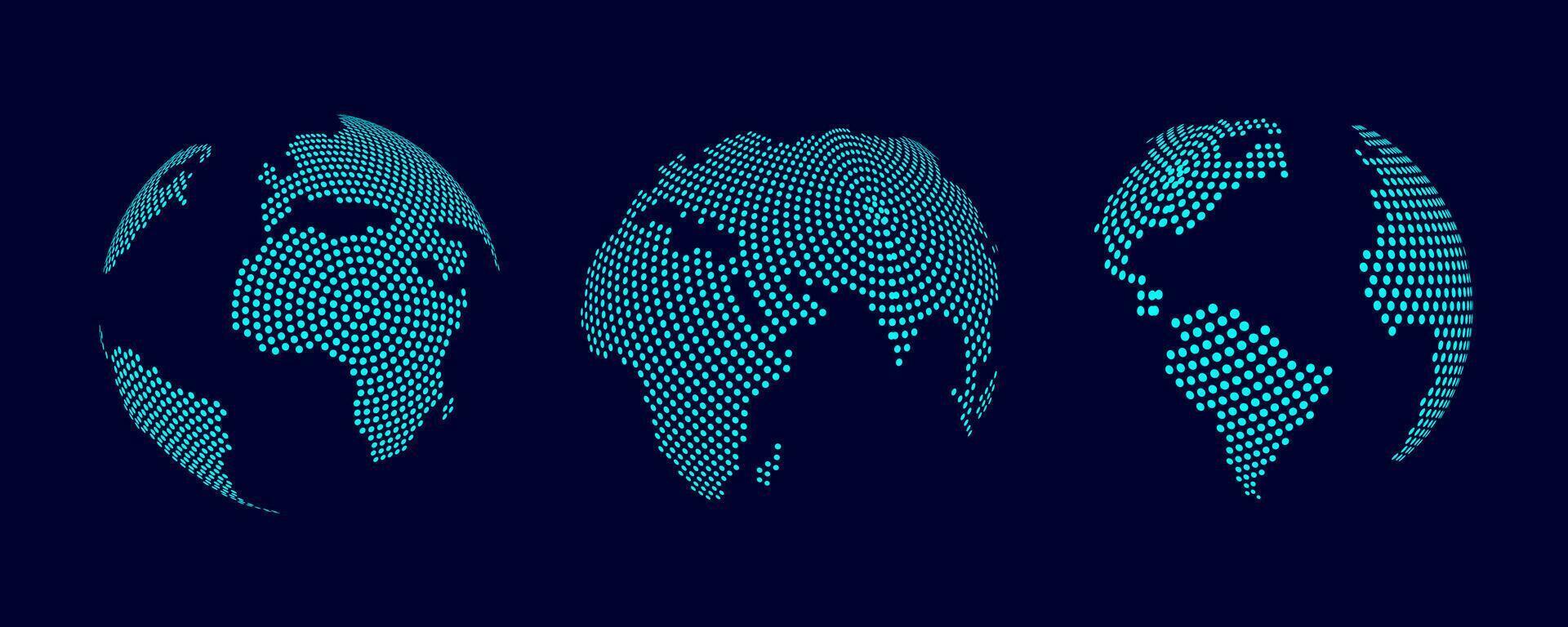 concept of global communication or world technology, graphic of dotted globe for decorative design vector