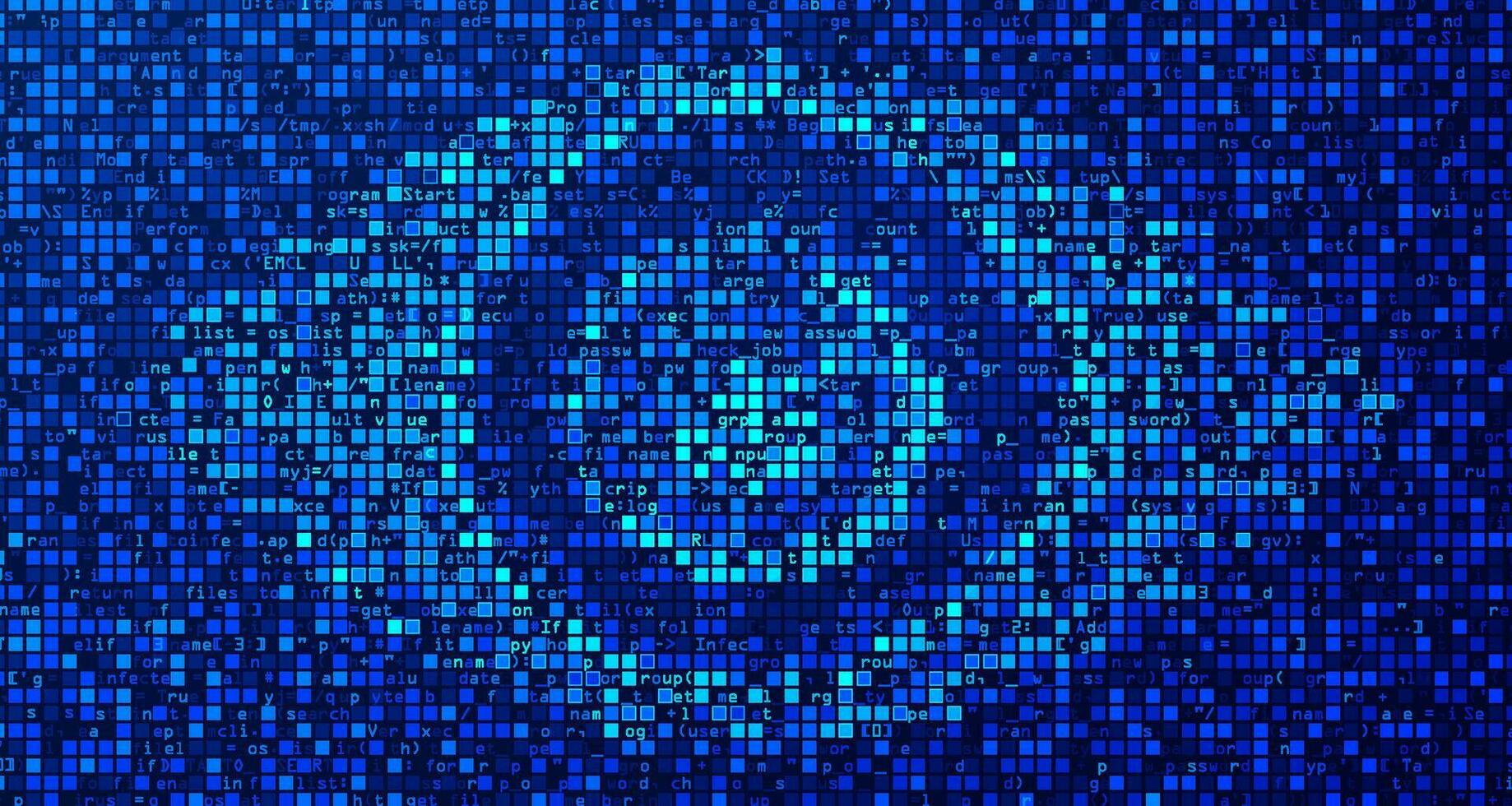 concept of cyber security or programming script, graphic of eye shape with futuristic element vector