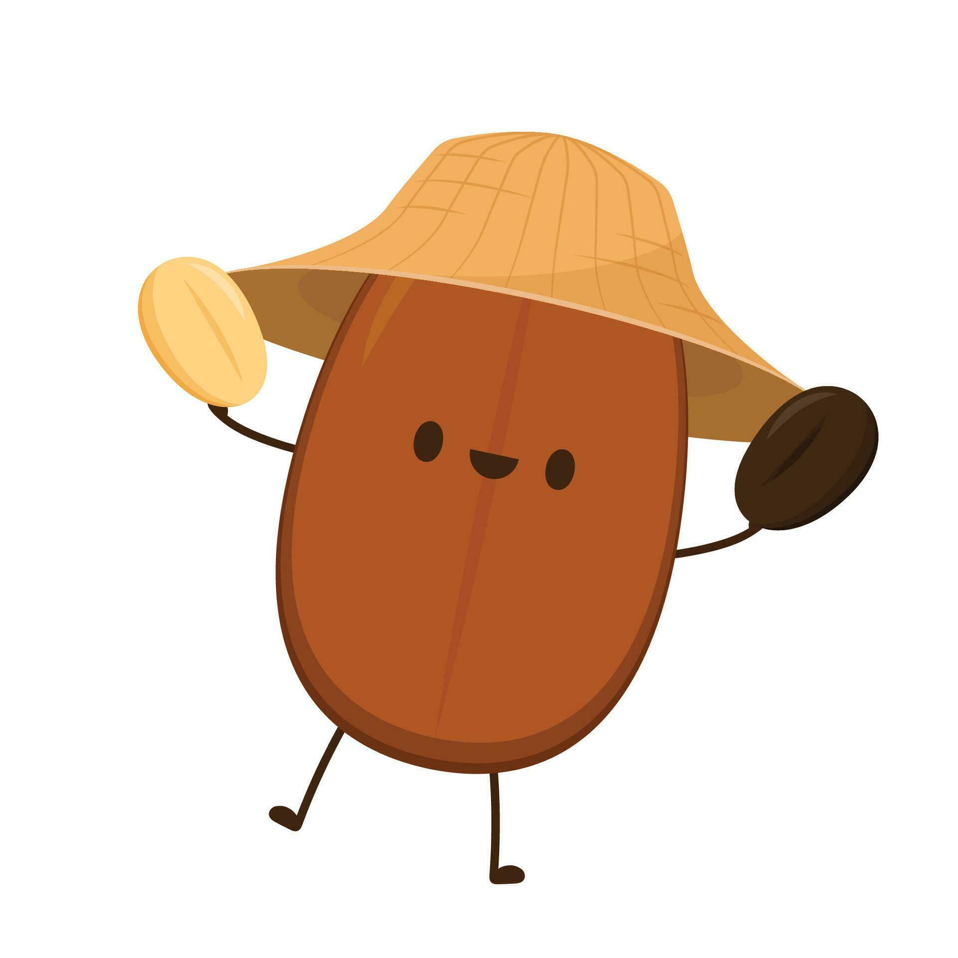 Coffee bean character design. Coffee seed vector. wallpaper. 35112597