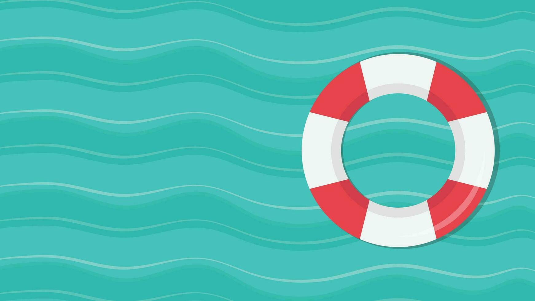 Safety torus vector. Sea poster design. free space for text. copy space. blank. vector