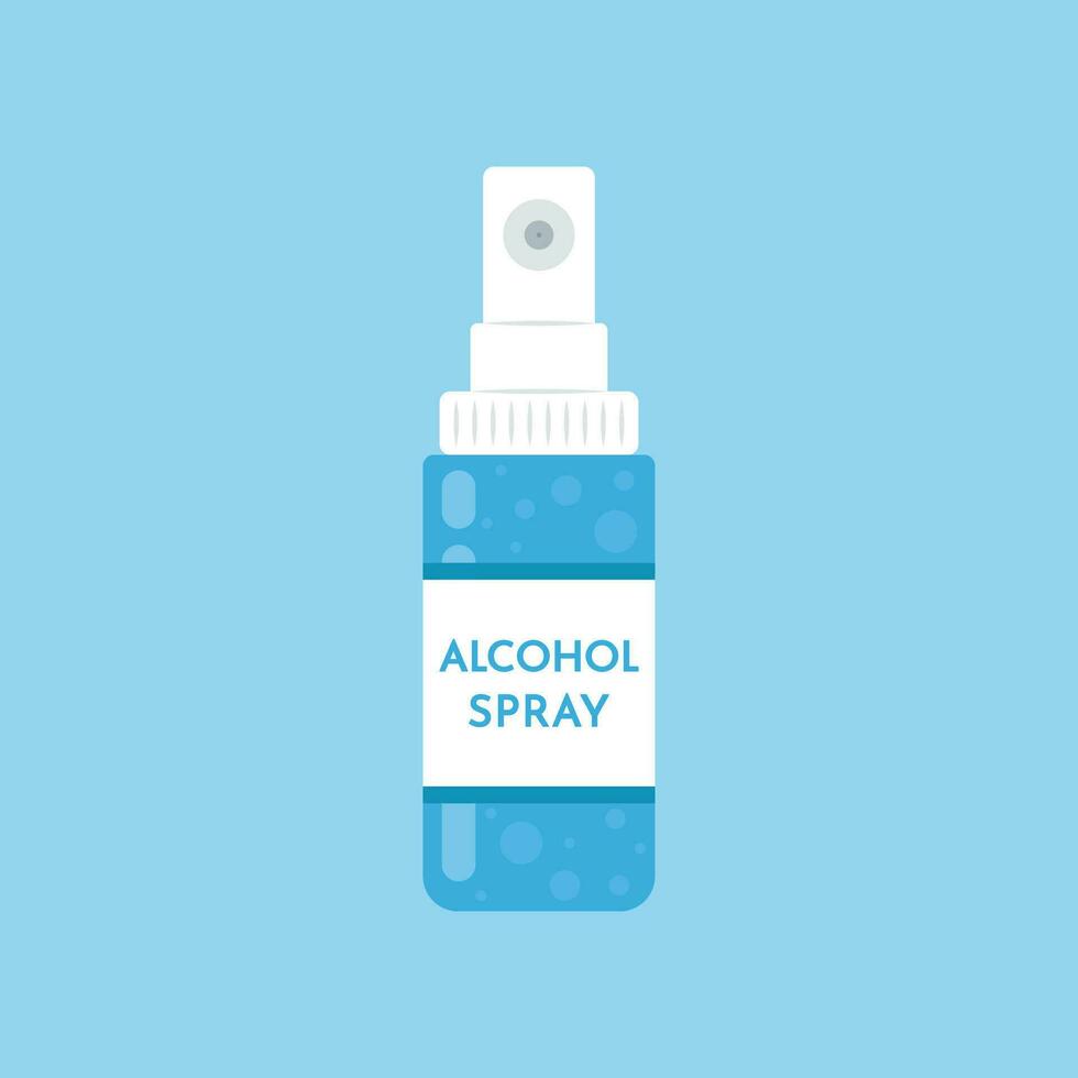 Alcohol spray vector. Bottle alcohol spray. vector