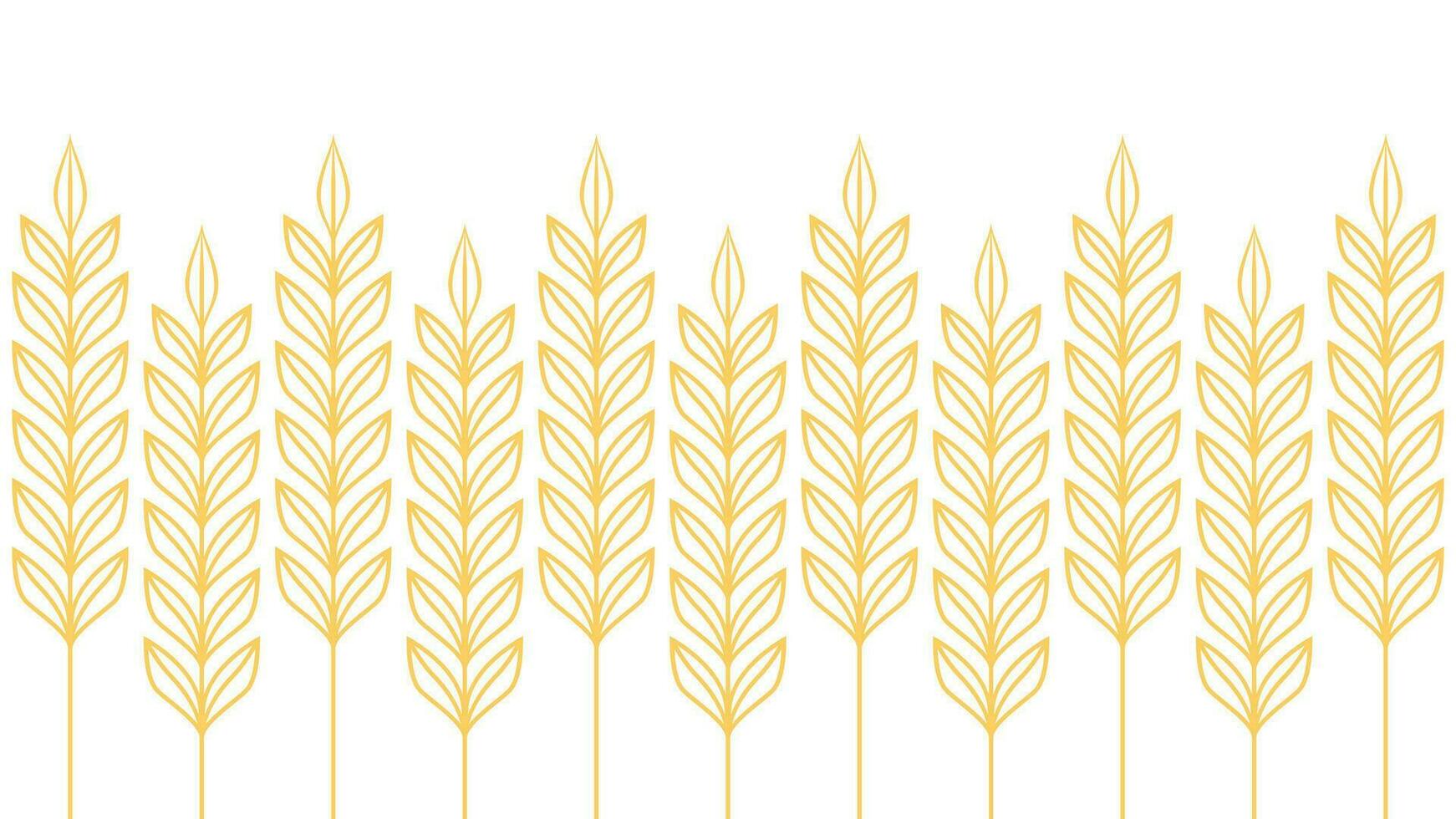 Wheat pattern wallpaper. oat symbol. free space for text. rice sign. Rice pattern wallpaper. vector