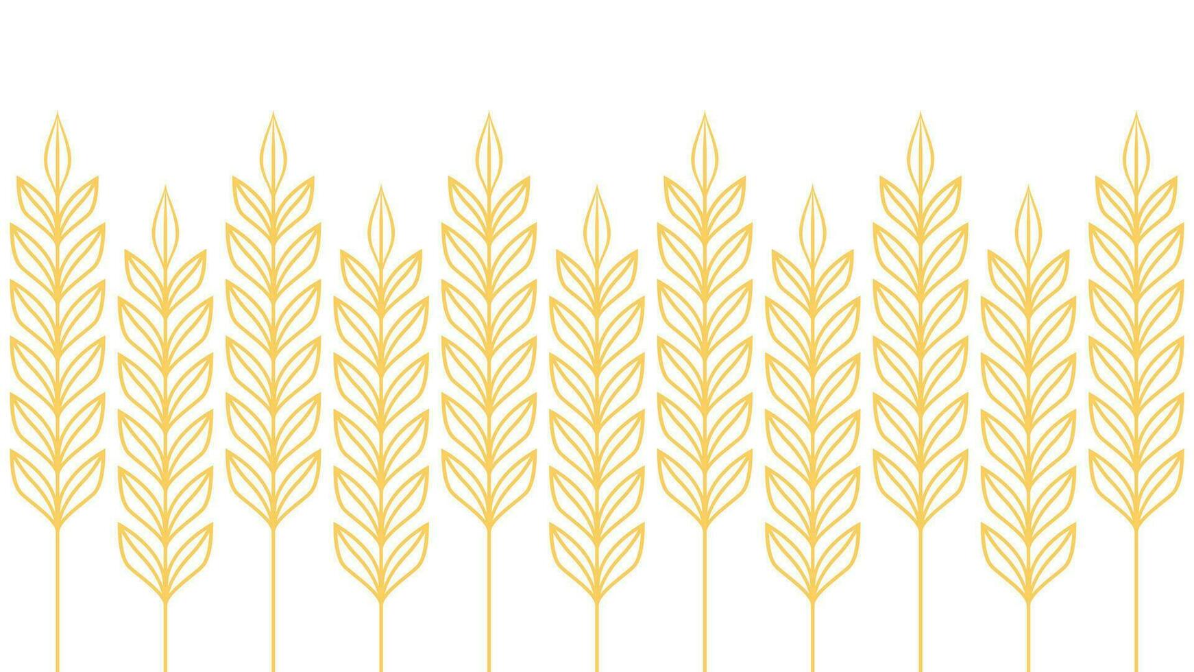 Wheat pattern wallpaper. oat symbol. free space for text. rice sign. Rice pattern wallpaper. vector