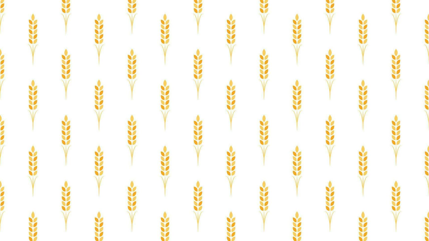 fondo de pantalla de patrón de trigo. símbolo de avena espacio libre para texto. signo de arroz. papel tapiz con patrón de arroz. vector