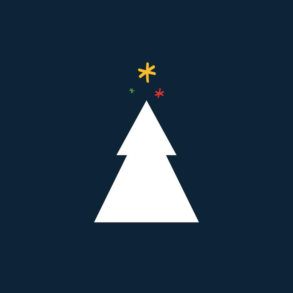 Navidad árbol línea icono, firmar, lineal y lleno pictograma aislado en blanco, logo ilustración. vector