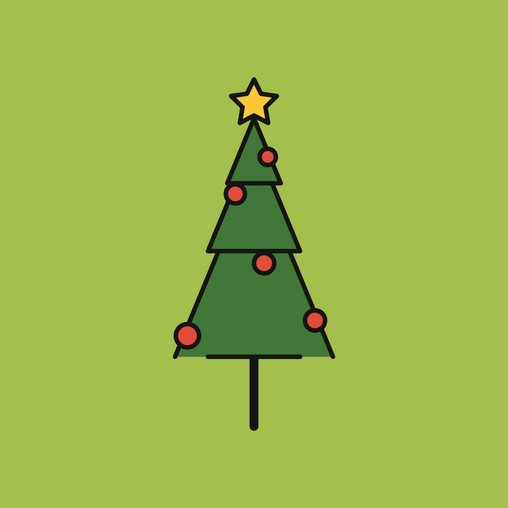 Christmas tree logo design. Christmas tree symbol. Lamp in Christmas