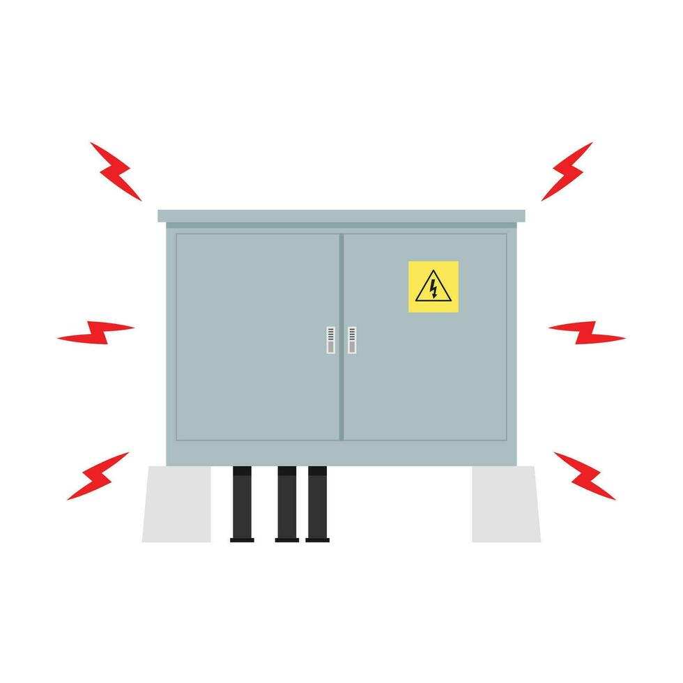 Electrical cabinet cartoon vector. free space for text. wallpaper. copy space. switch box. vector