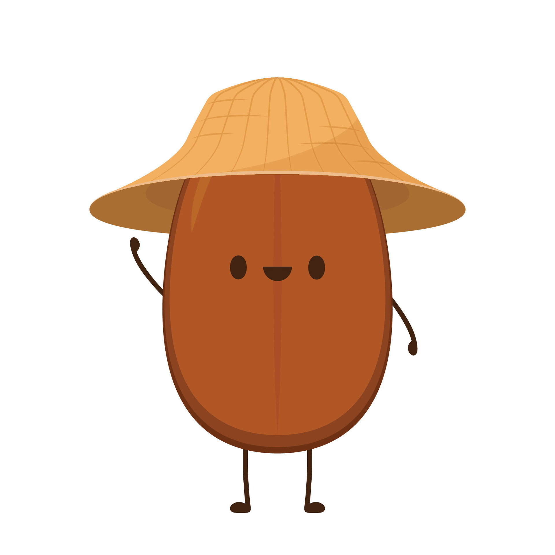 Coffee bean character design. Coffee seed vector. wallpaper. 35112656