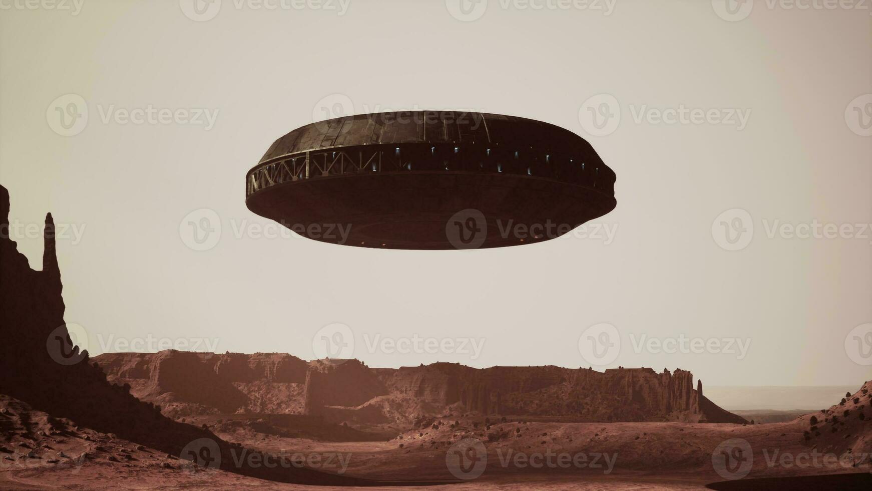 Alien Spaceship Hovering over Arizona photo