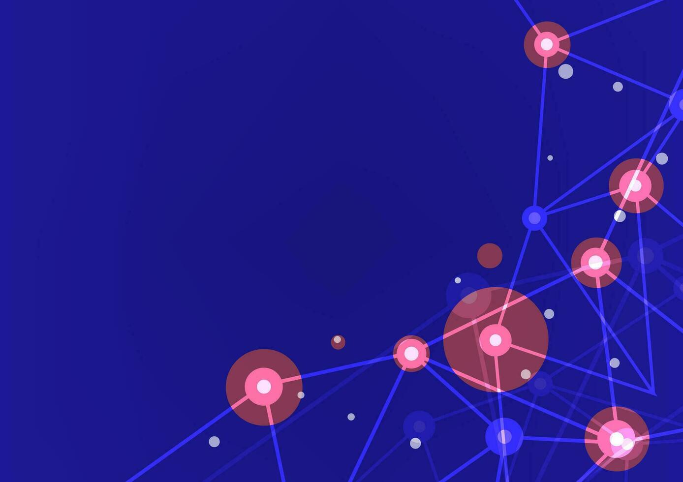 digital network communication polygon background vector