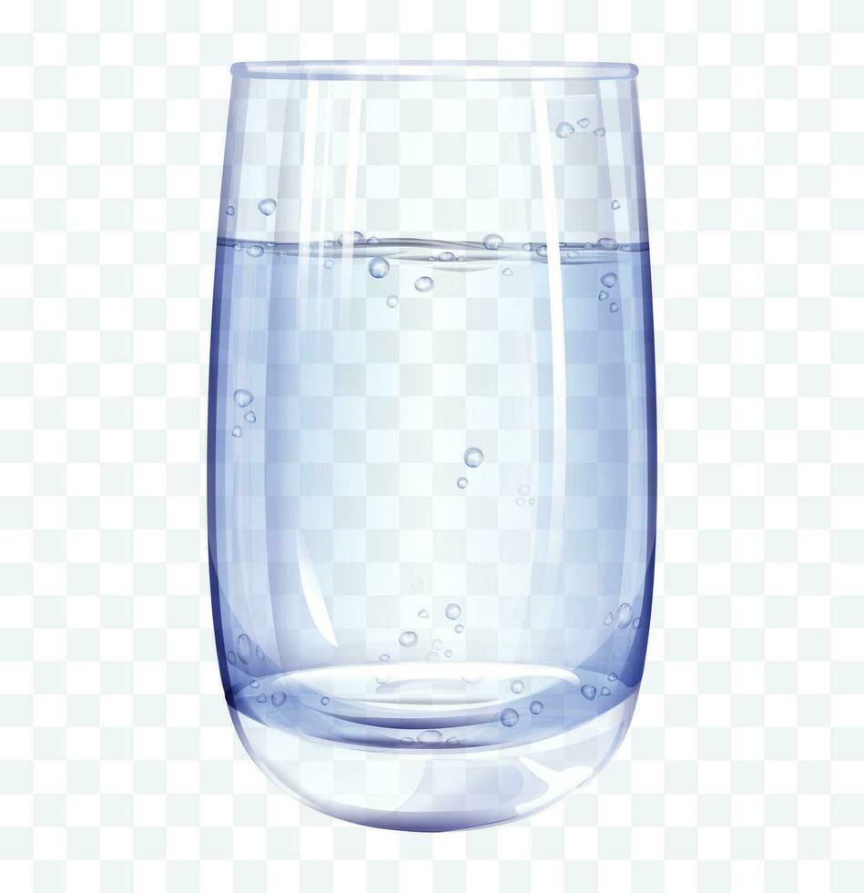 glass with water isolated. vector