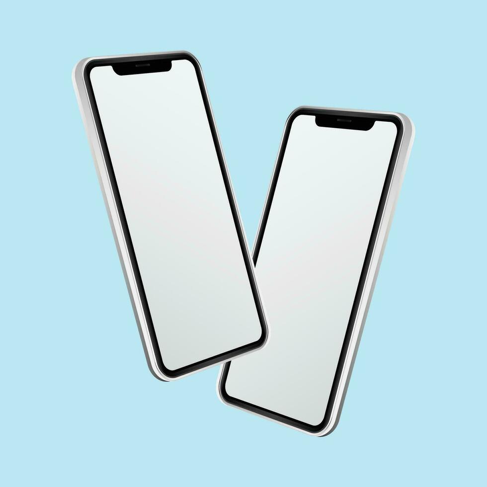 mobile phone mockup screen for social media post vector