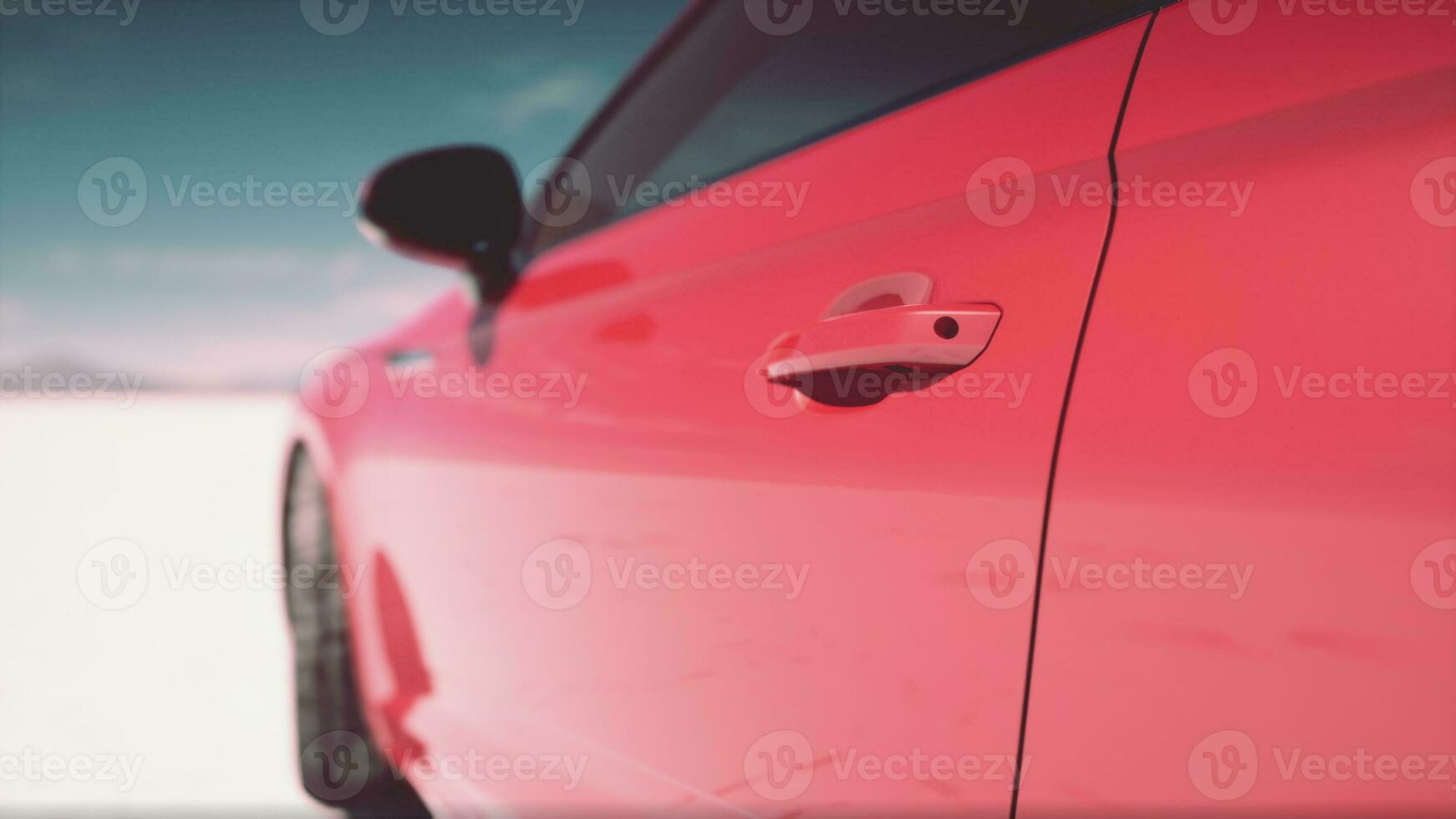 cerca arriba detalle de deporte coche en sal Desierto foto