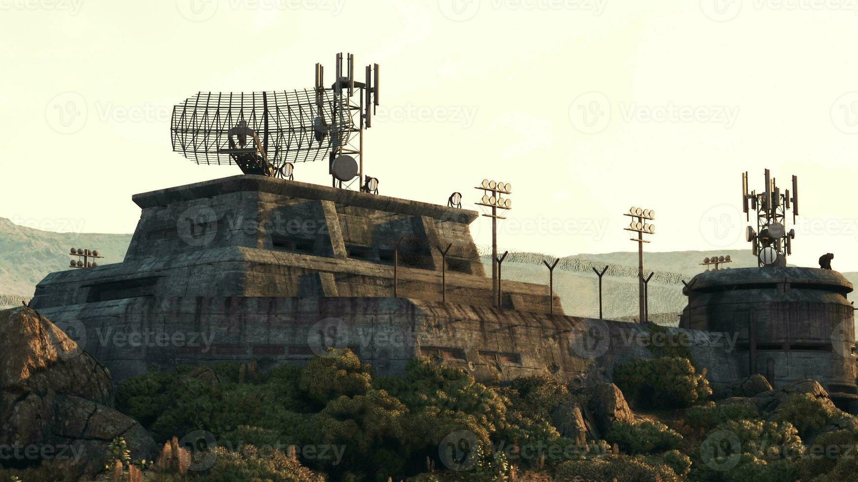 A military bunker with antennas on top photo