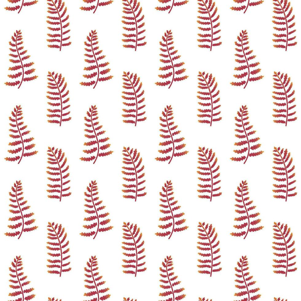 Fern leaves. Seamless pattern. Vector illustration .