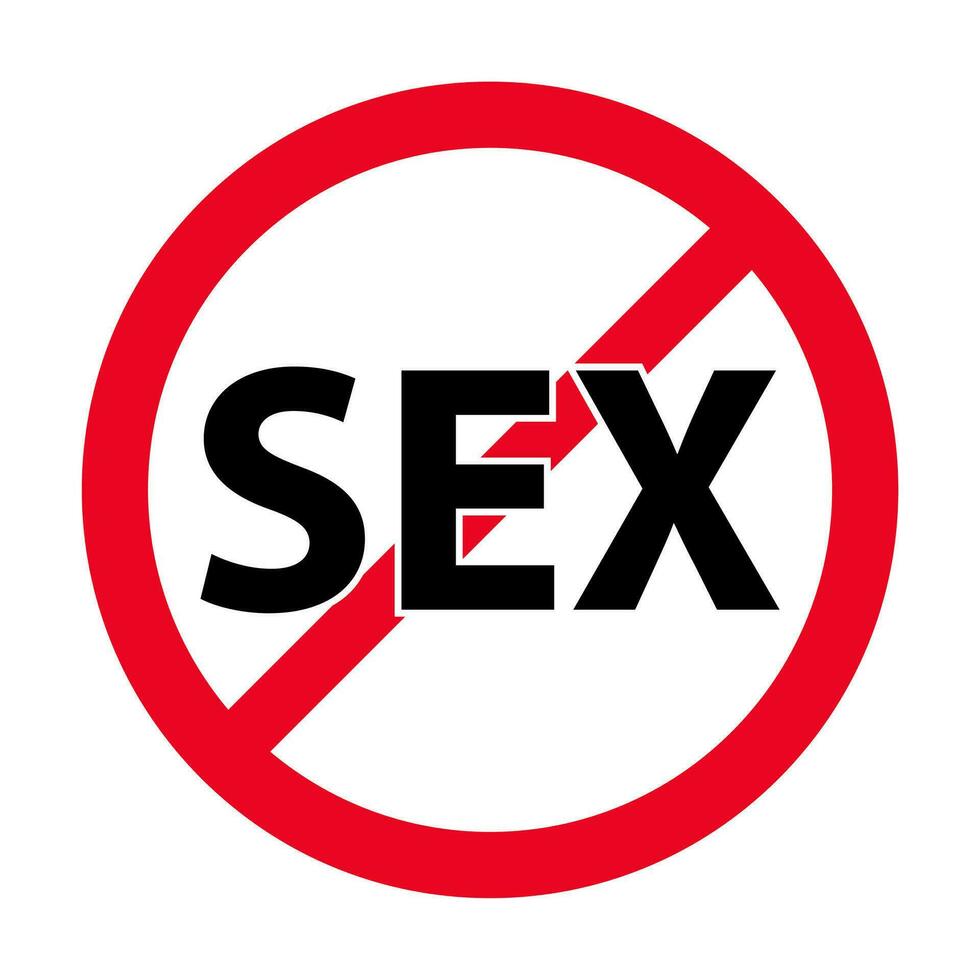 prohibido firmar No sexo vector plano icono. es advertir ellos no a hacer.