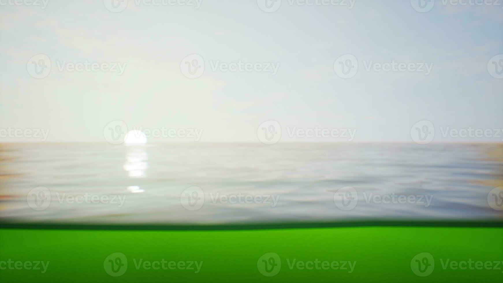 A serene and abstract view of a tranquil body of water photo