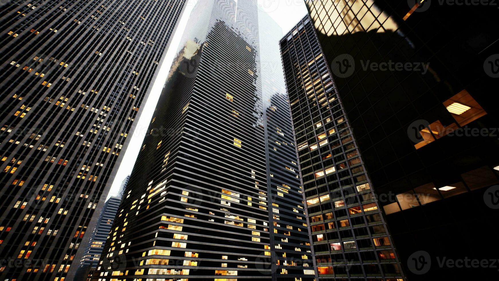 Two skyscrapers standing side by side in a city skyline photo