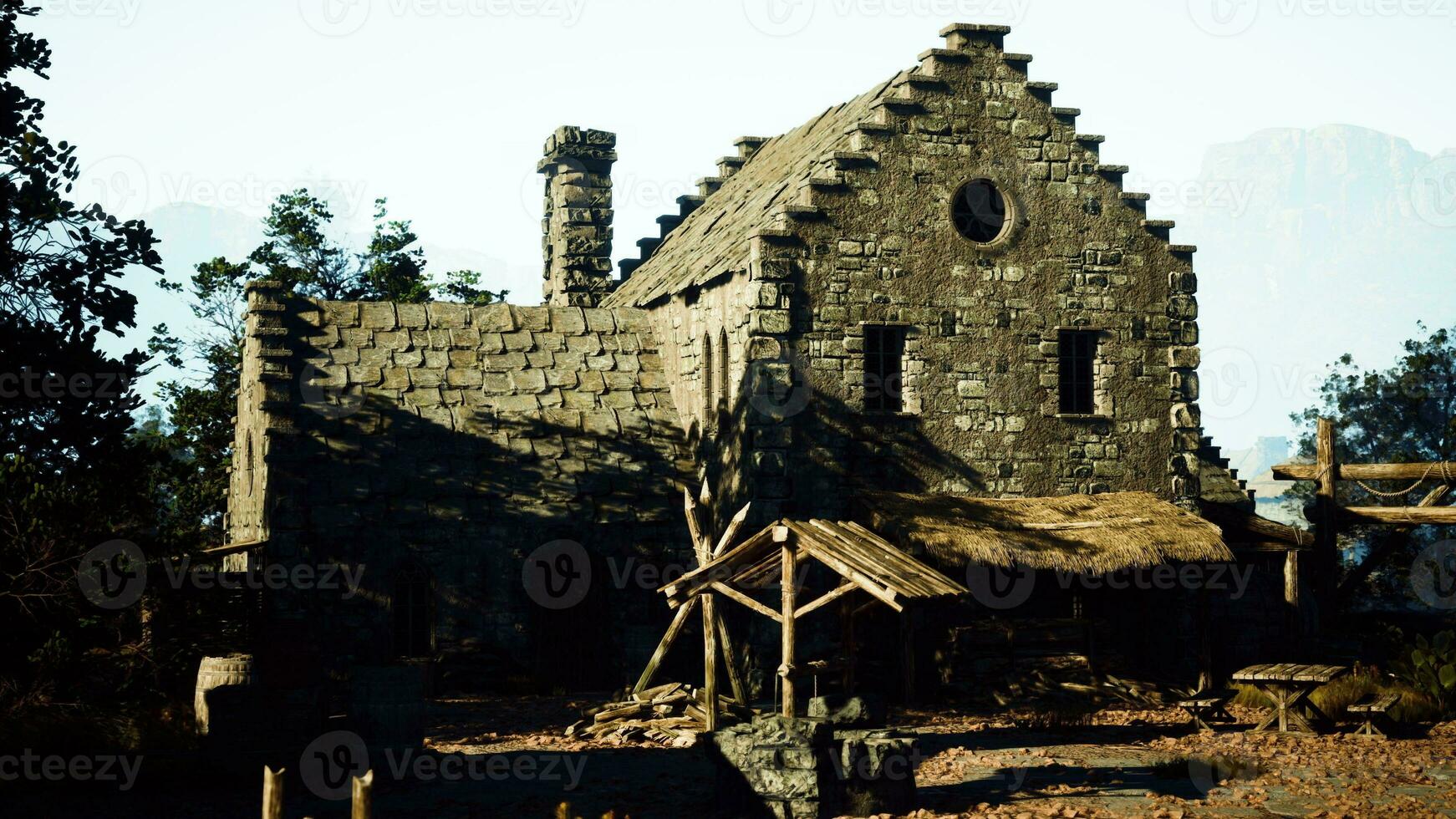 Beautiful old stone house in Britanny photo