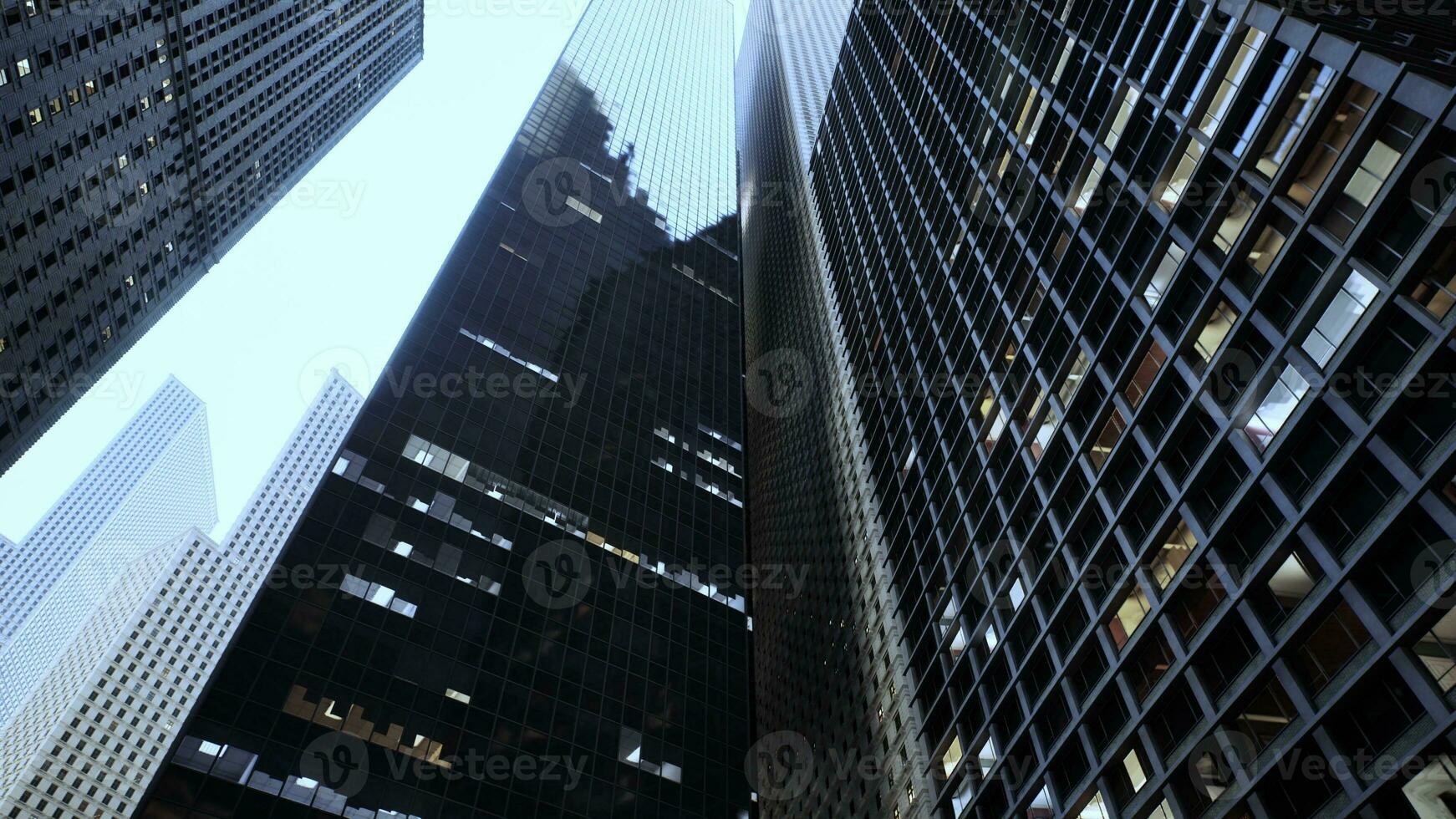 Skyscrapers towering over the streets of New York City photo