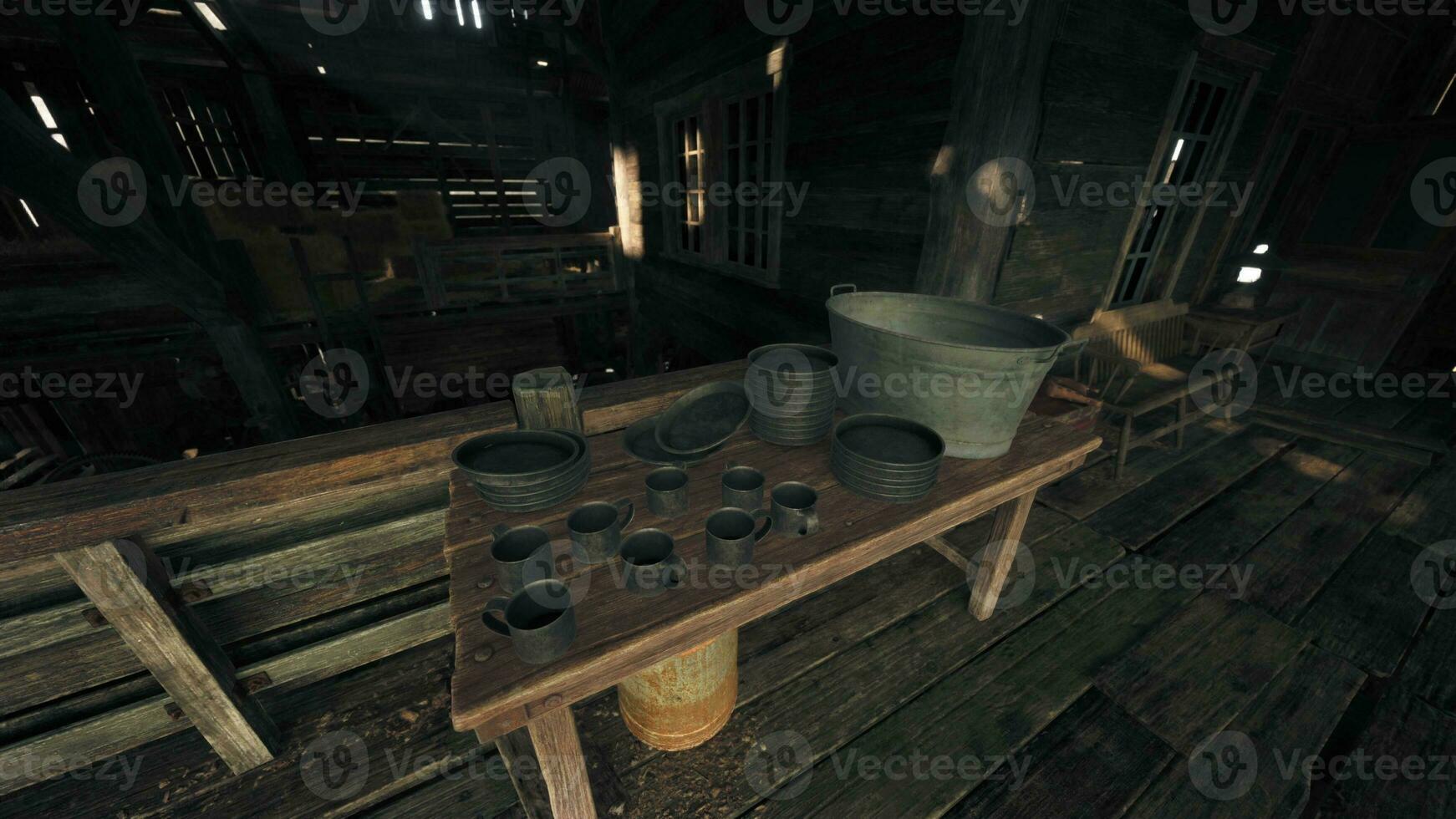 A table filled with various cups photo