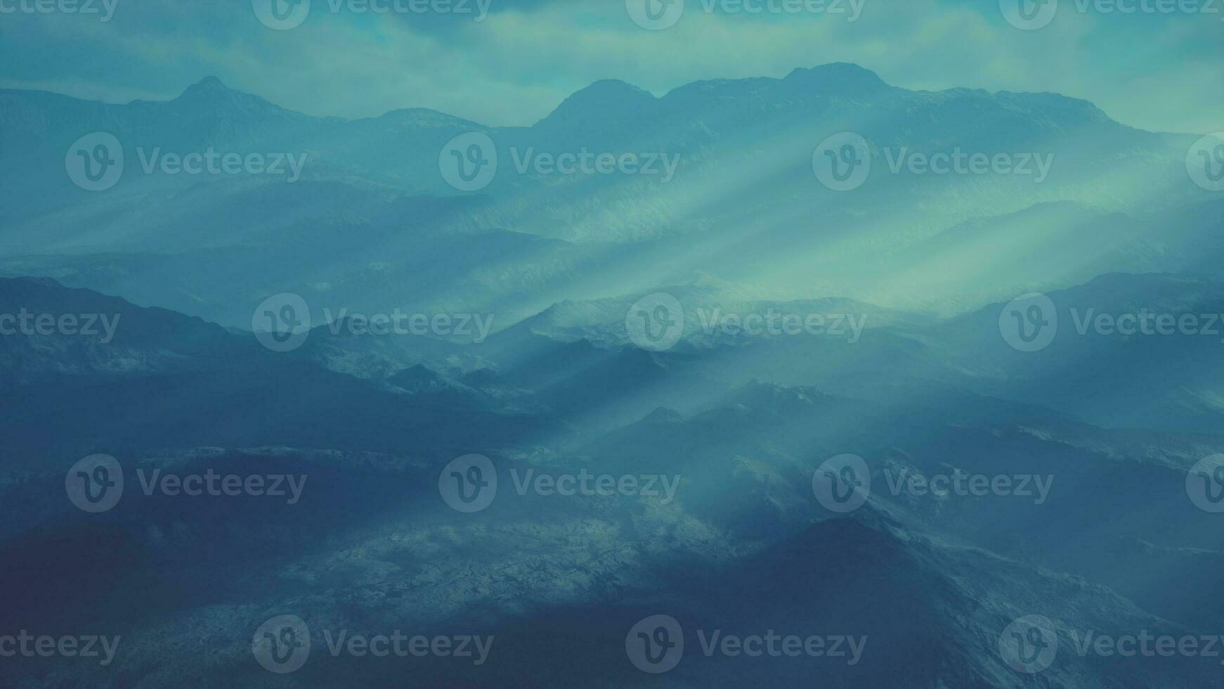 breathtaking aerial view of majestic mountain peaks photo
