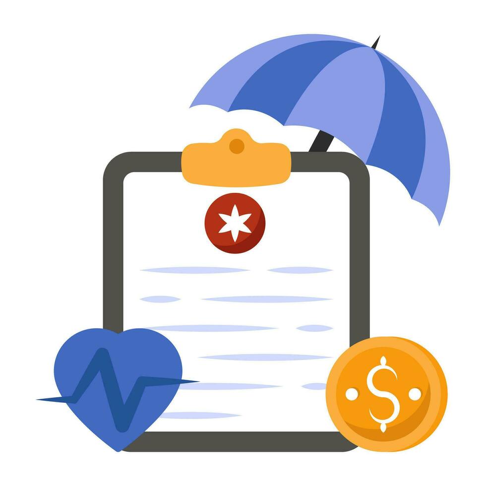 An miscellaneous icon design of health insurance policy vector