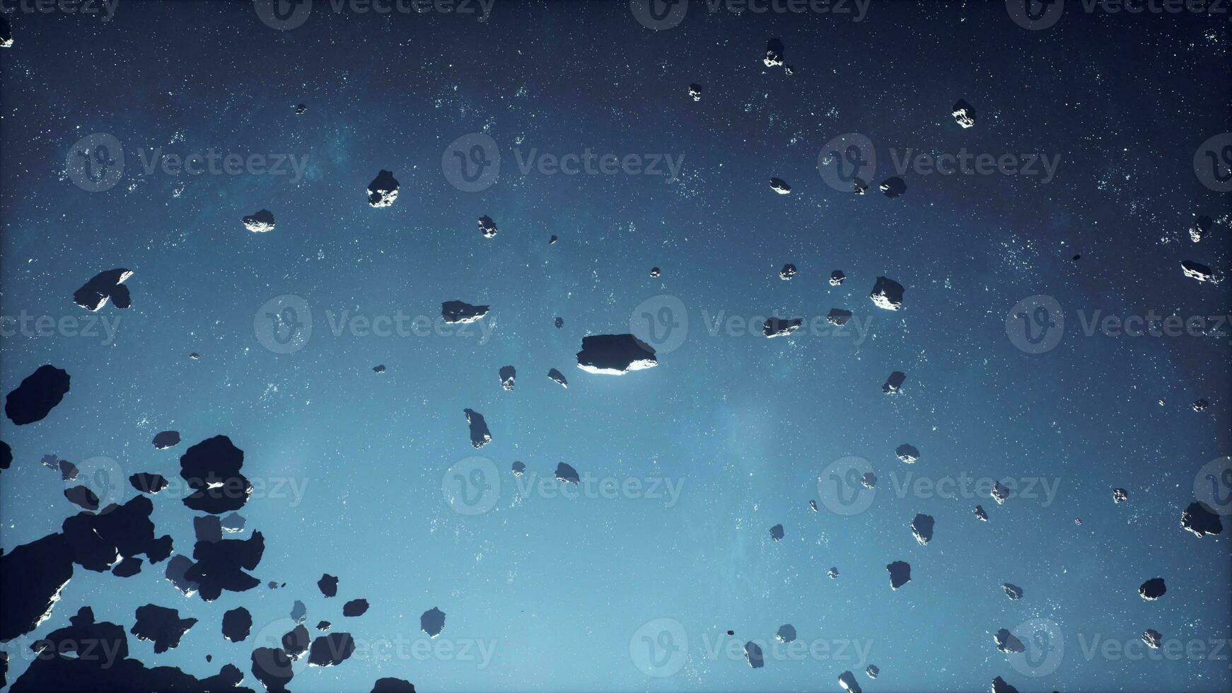 vast expanse of perilous space rocks amidst a hazy galaxy photo
