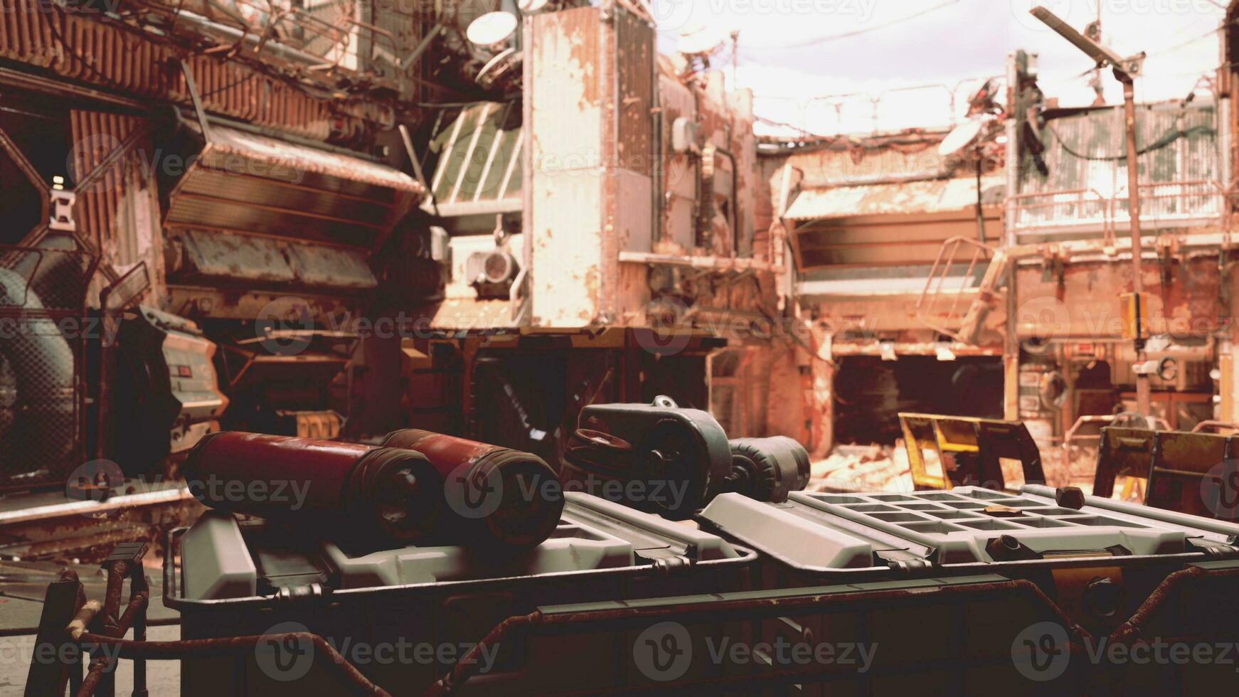 Machinery and equipment in an industrial building photo