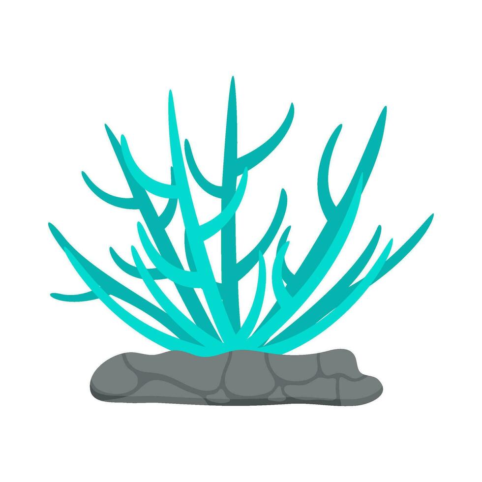 Flat illustration of sea coral reef vector