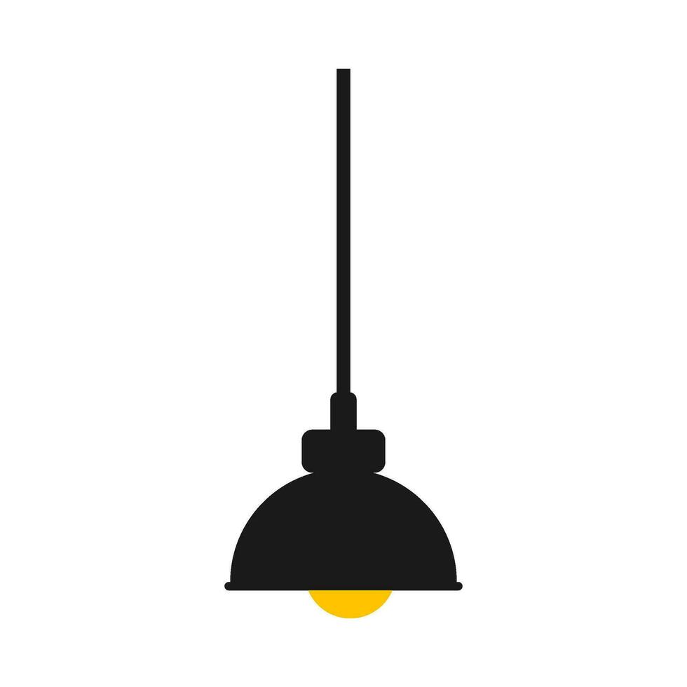 Hanging lamp flat illustration vector