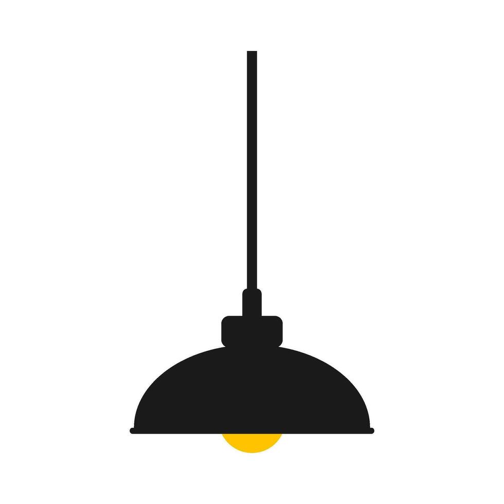 Hanging lamp flat illustration vector