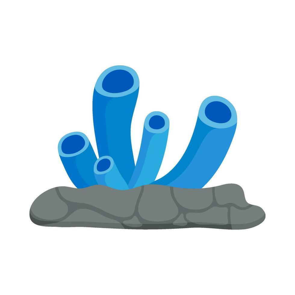 Flat illustration of sea coral reef vector