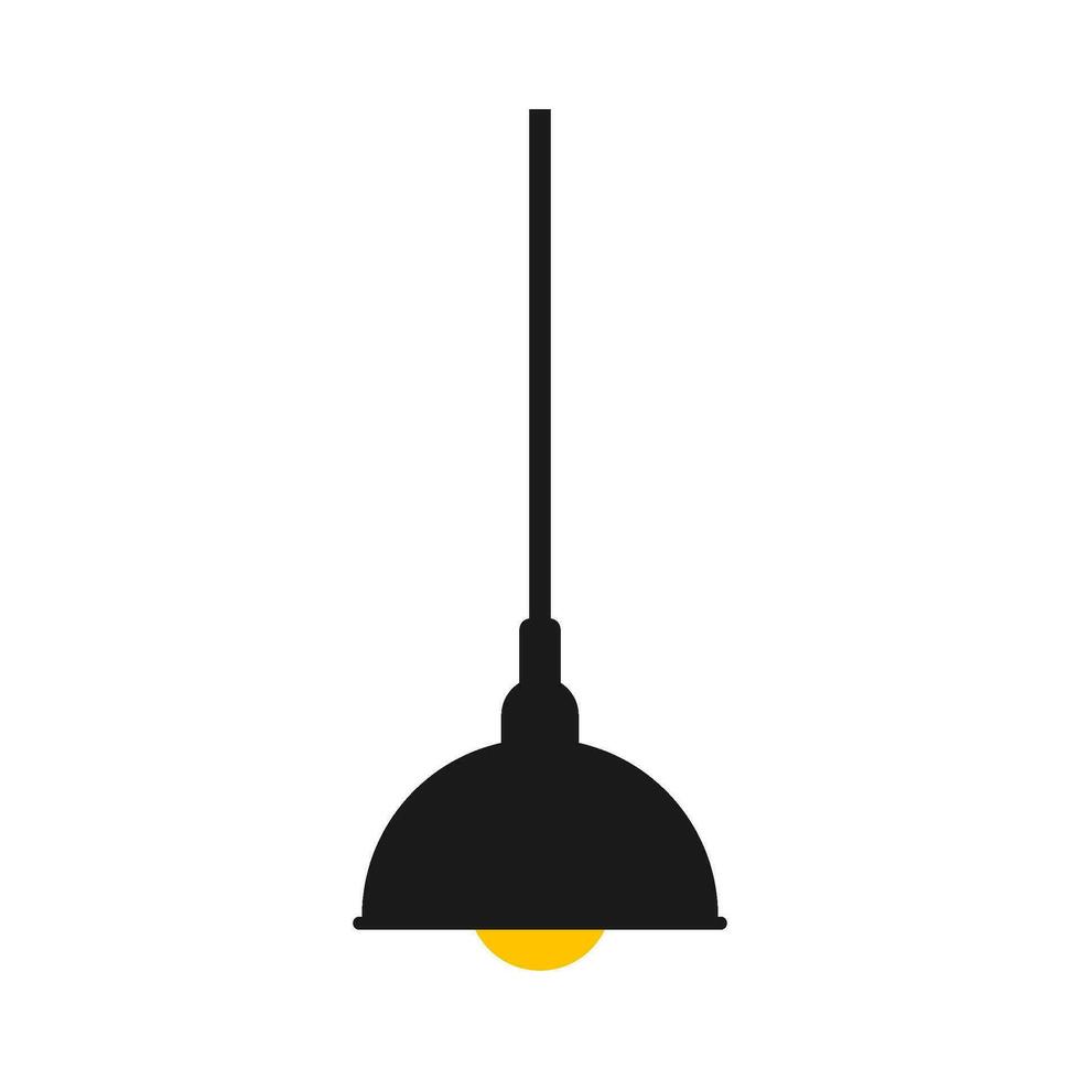 Hanging lamp flat illustration vector