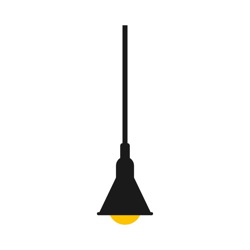 Hanging lamp flat illustration vector