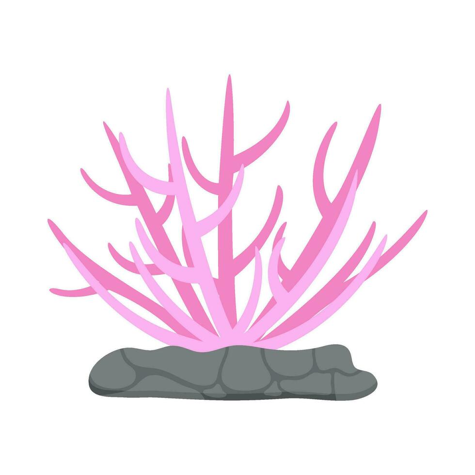 Flat illustration of sea coral reef vector