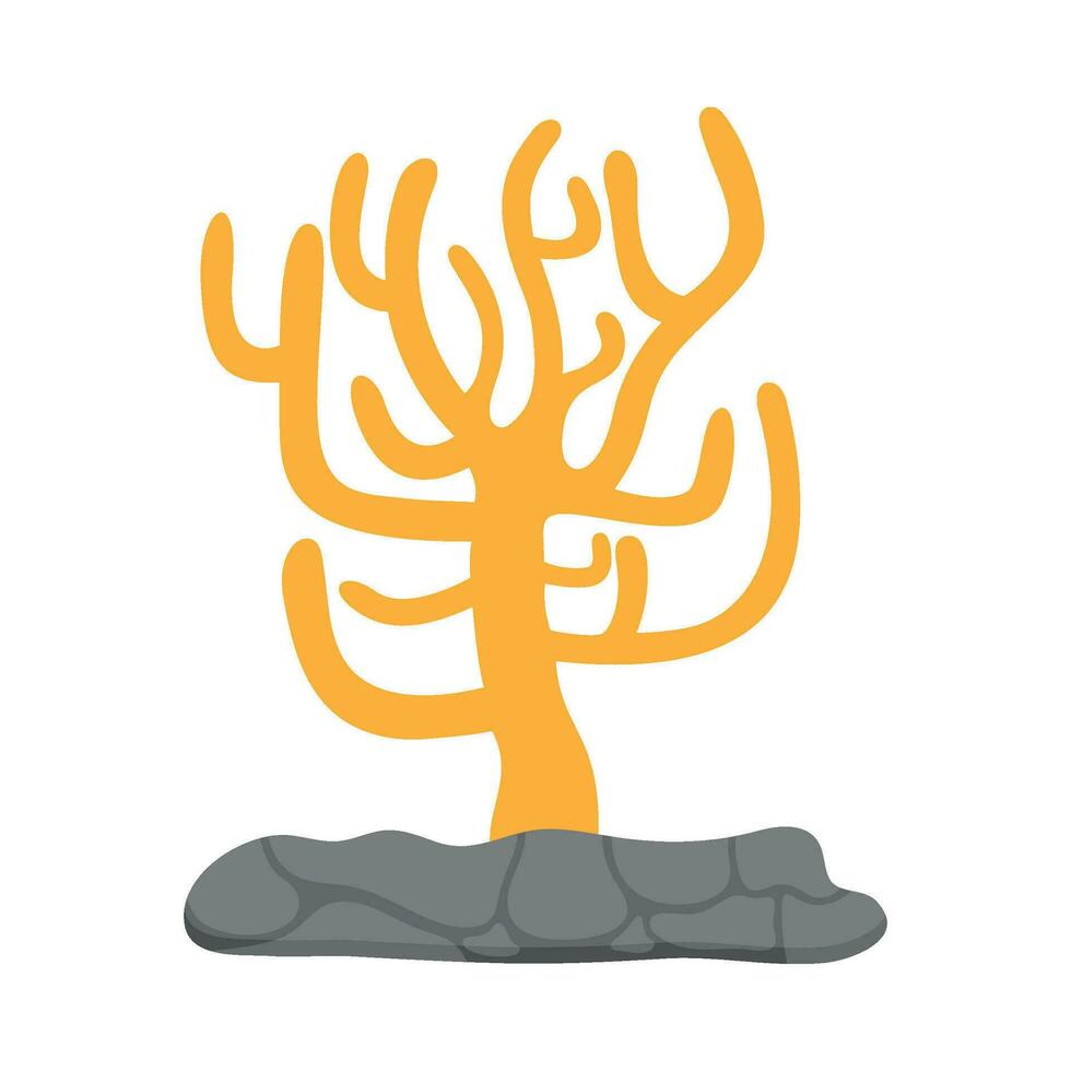 Flat illustration of sea coral reef vector