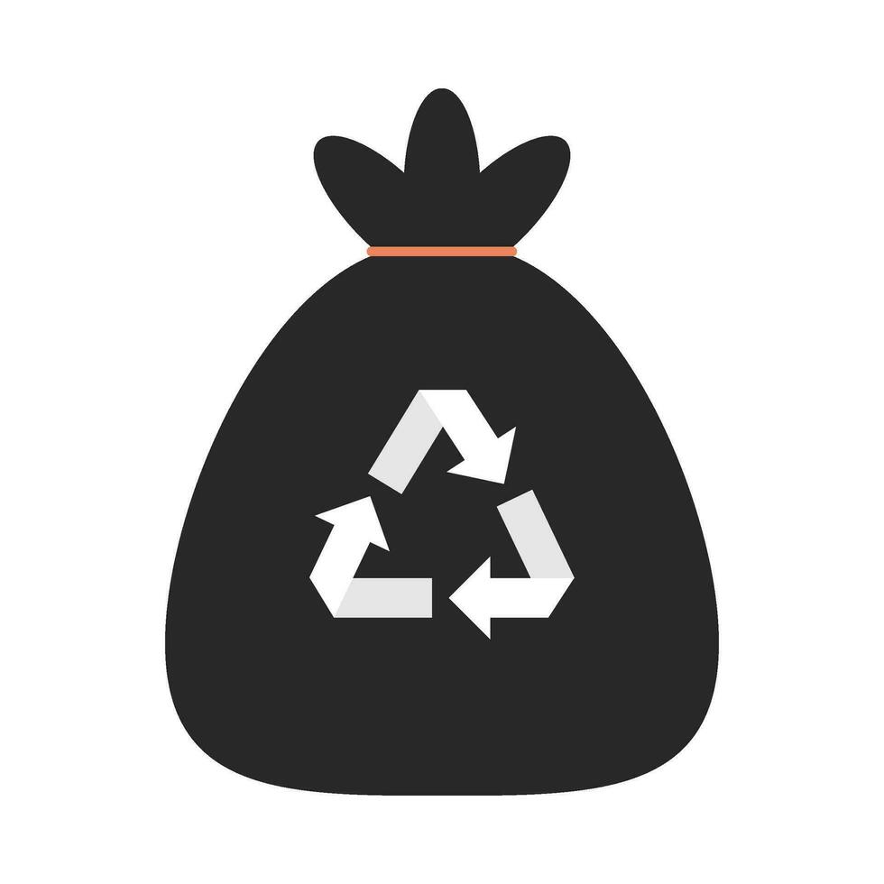 Pile of rubbish flat illustration vector