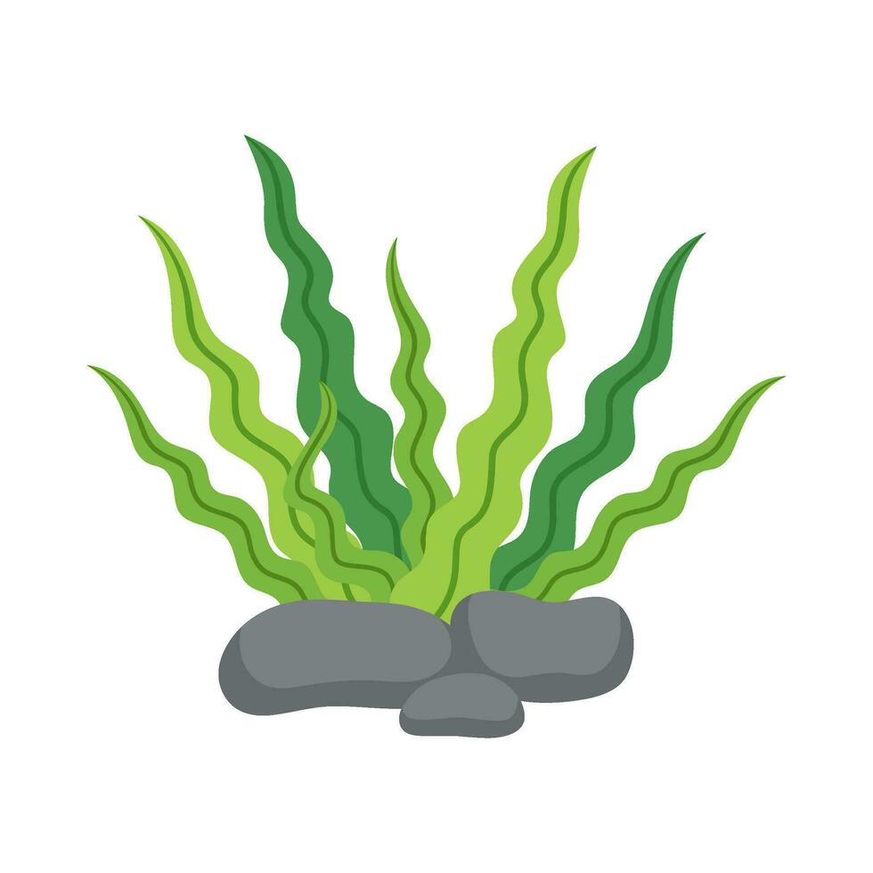 Flat illustration of sea coral reef vector