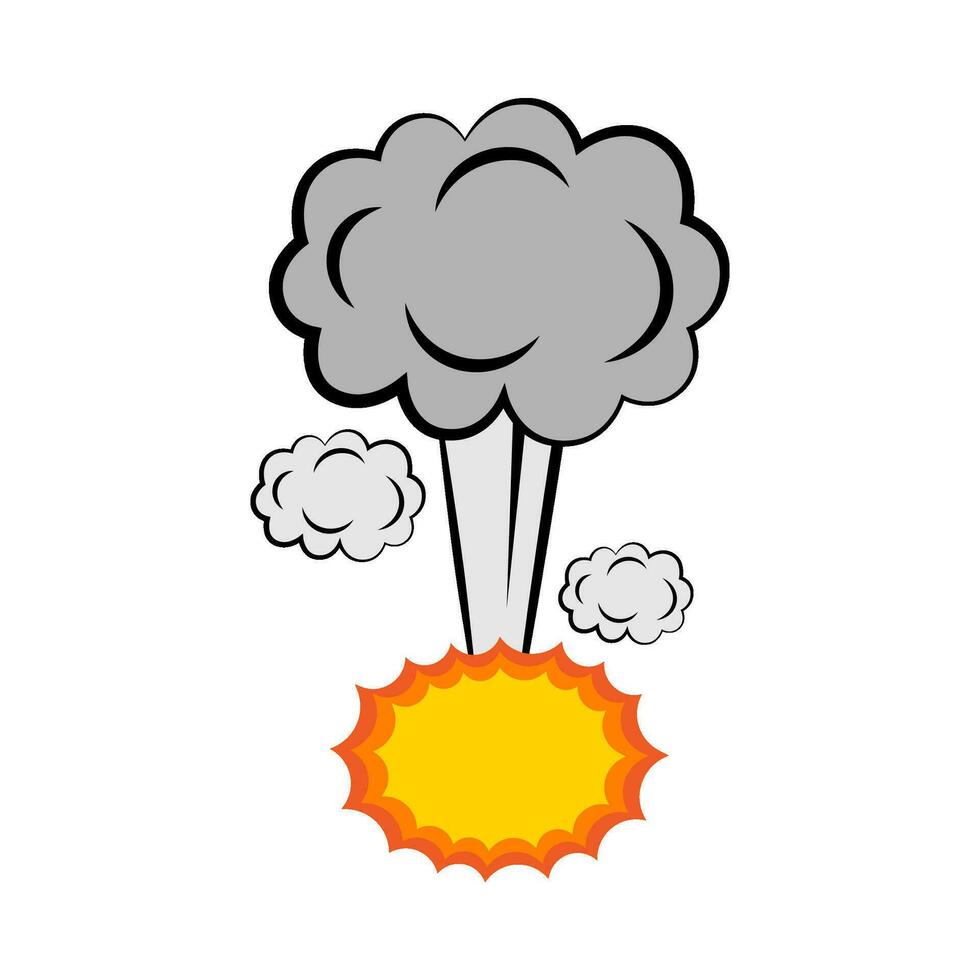 Explosion effect flat illustration vector