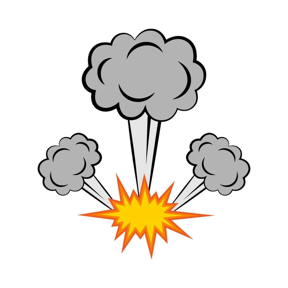 Explosion effect flat illustration vector