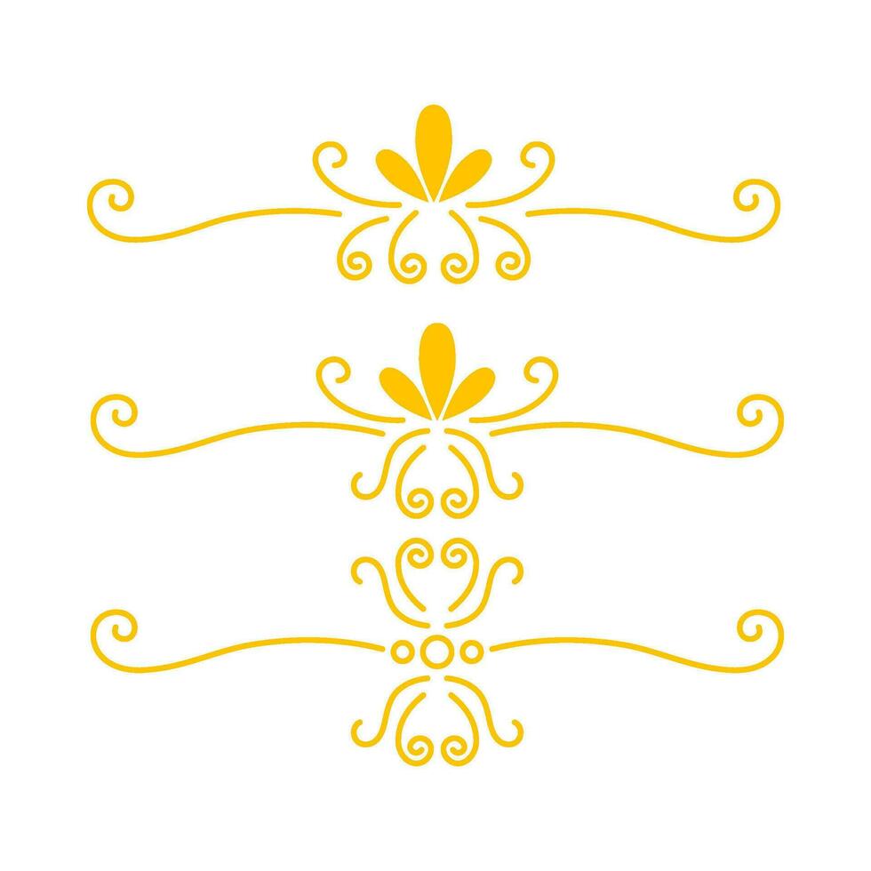 Decorative line divider flat illustration vector