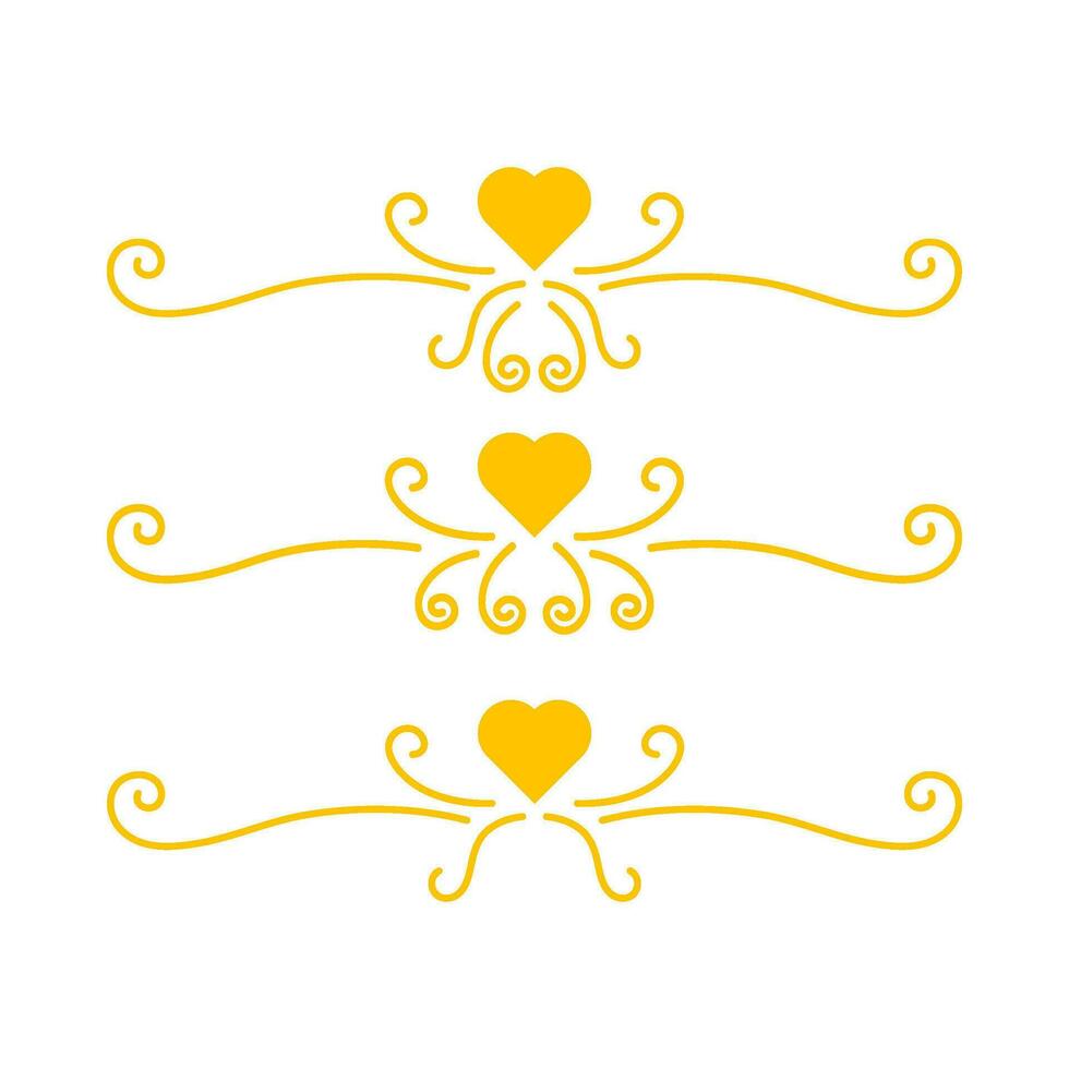Decorative line divider flat illustration vector