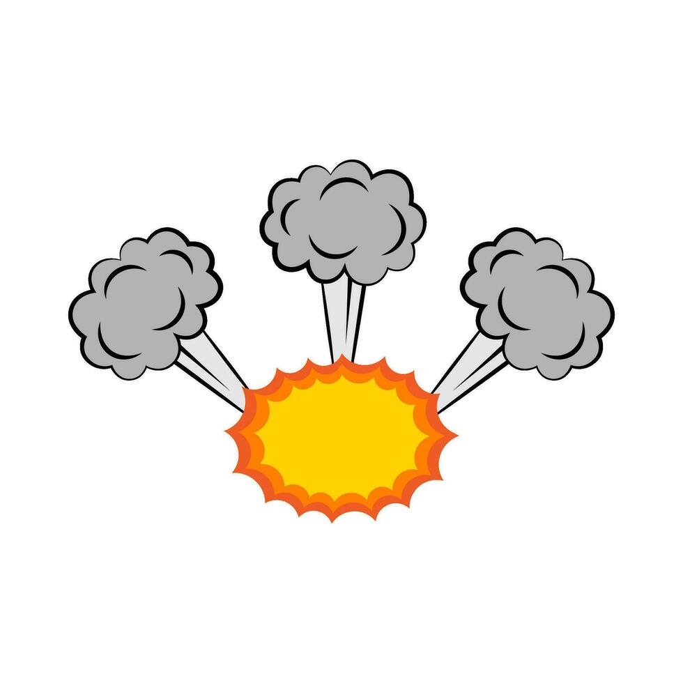 Explosion effect flat illustration vector