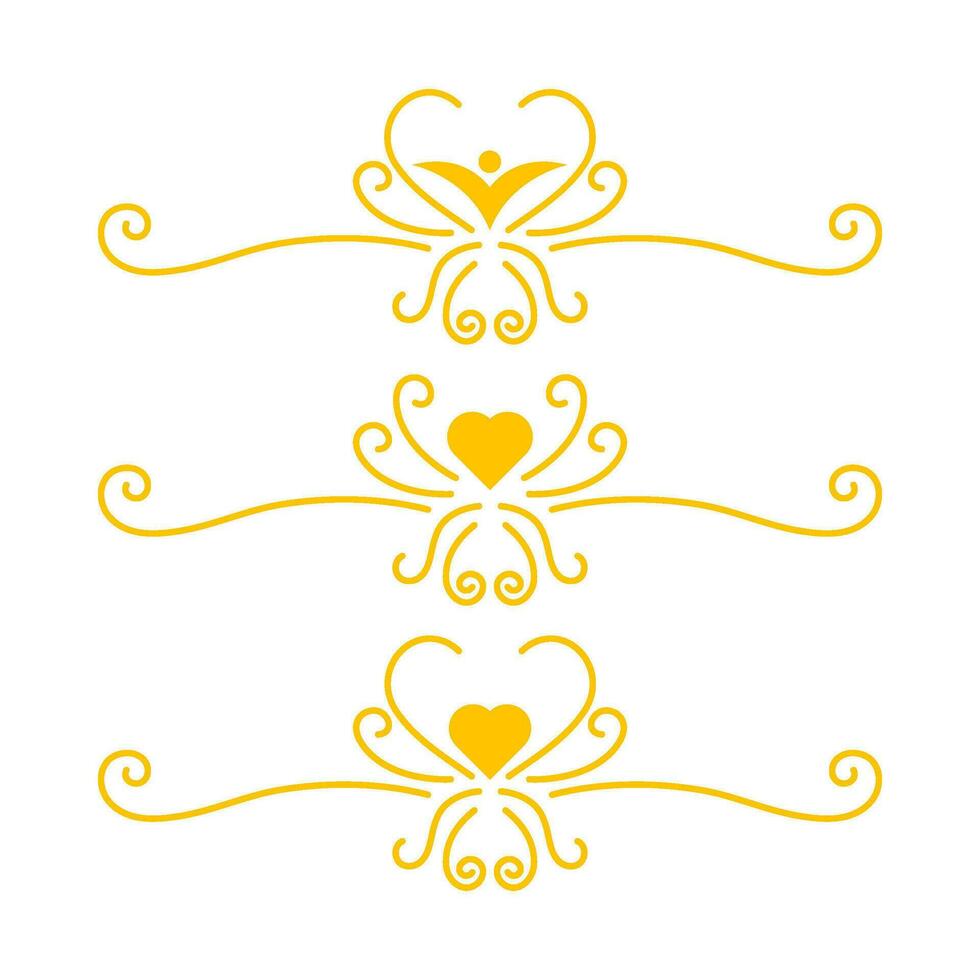 Decorative line divider flat illustration vector